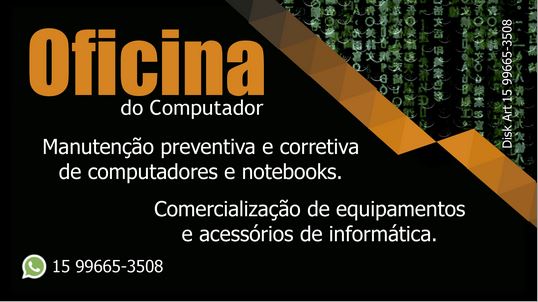 Cartão de visita Oficina Do Computador